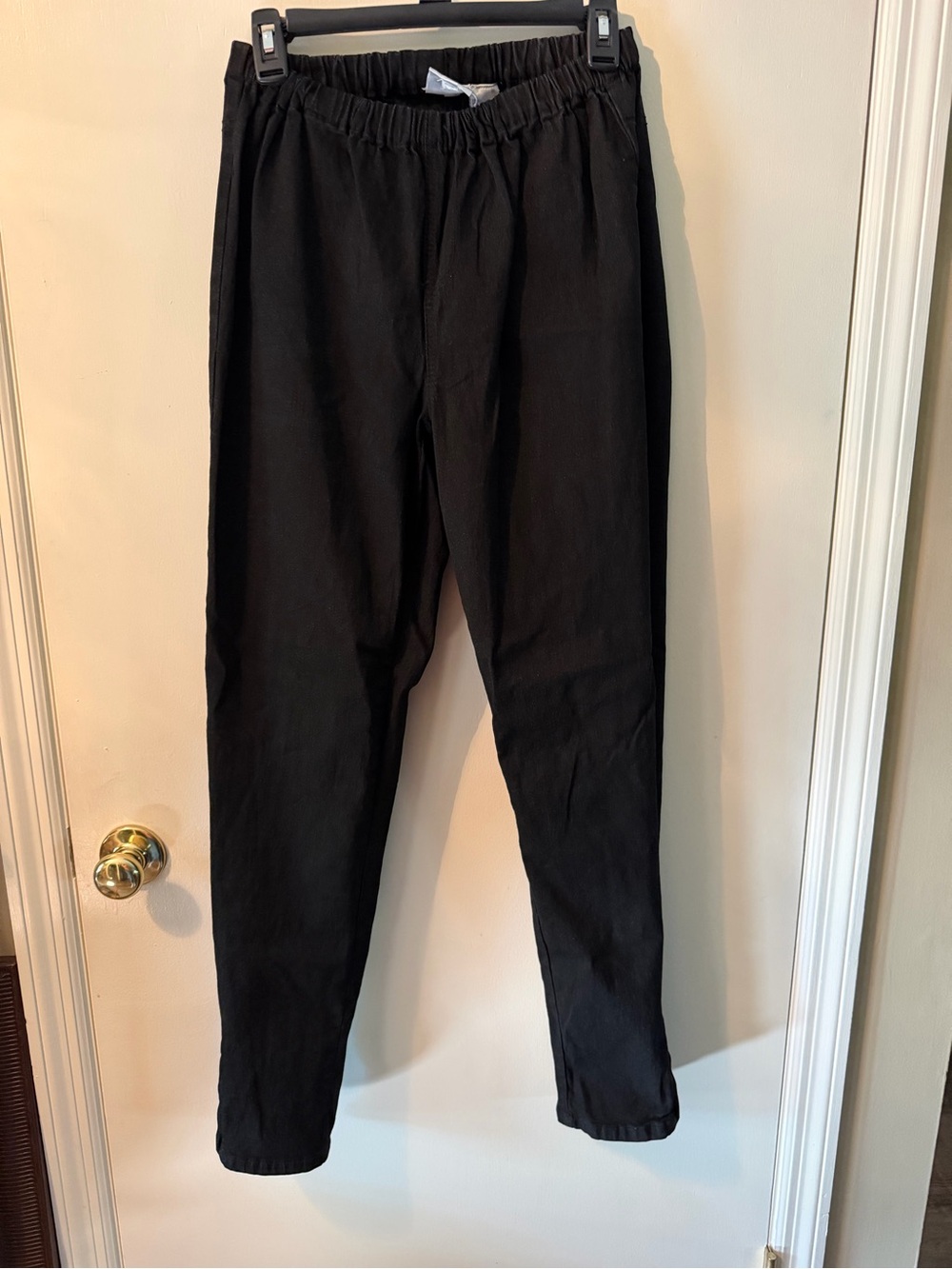 DG2 by Diane Gilman Black Pull-On Elastic Waist Jeans